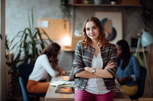 millennial worker in an office setting
