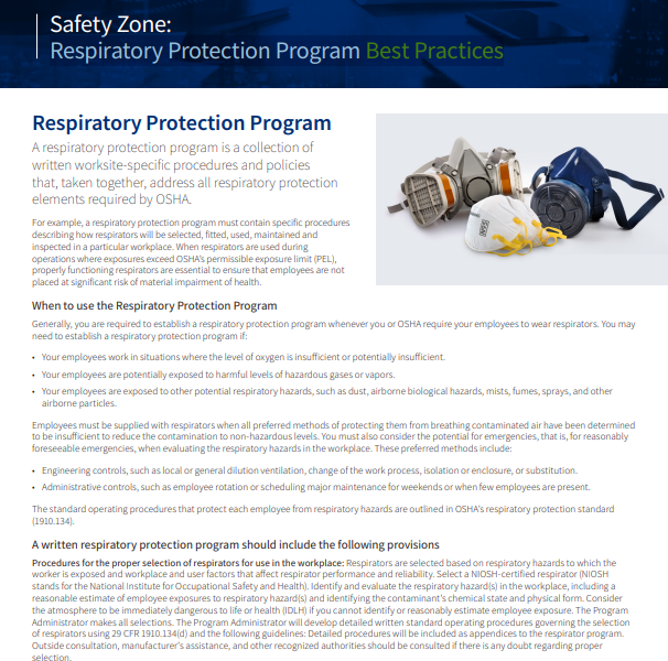 Respiratory Protection Program Best Practices image