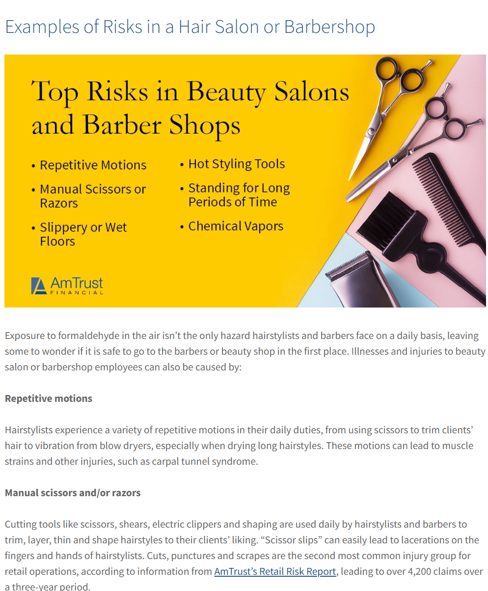 Safety Tips for Beauty Salons & Barbers image