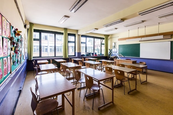 empty school classroom