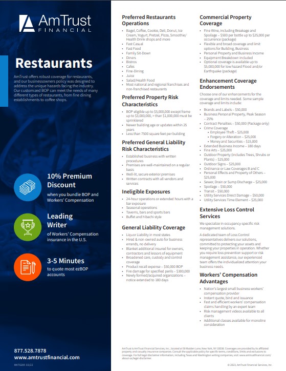 BOP Restaurant Risks Image